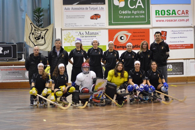 Selecao Distrital Feminina na 2 posicao no XXVIII Torneio Pascoa Patins em Turquel